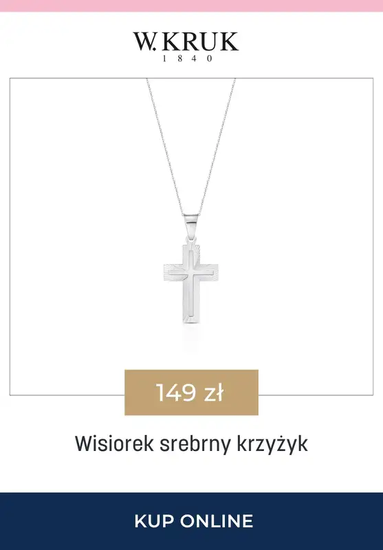BEST SALE - gazetka promocyjna W.Kruk | -15% na łańcuszki i wisiorki idealne na Komunię Świętą od czwartku 23.04 do niedzieli 26.04 - strona 4
