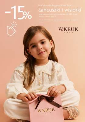 BEST SALE - gazetka promocyjna W.Kruk | -15% na łańcuszki i wisiorki idealne na Komunię Świętą od czwartku 23.04 do niedzieli 26.04