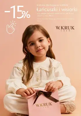BEST SALE - gazetka promocyjna W.Kruk | -15% na łańcuszki i wisiorki idealne na Komunię Świętą od czwartku 23.04 do niedzieli 26.04