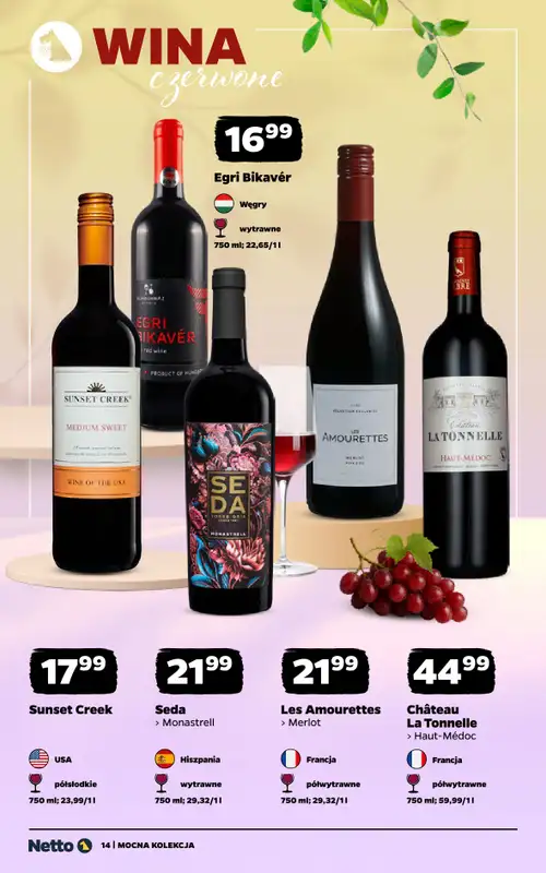 Netto - gazetka promocyjna Mocna Kolekcja - Wina od czwartku 23.04 do niedzieli 26.04 - strona 14