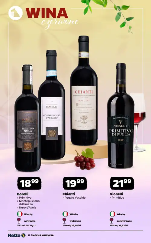 Netto - gazetka promocyjna Mocna Kolekcja - Wina od czwartku 23.04 do niedzieli 26.04 - strona 12