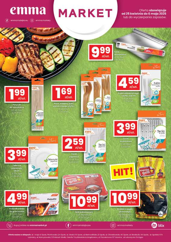 emma MARKET - gazetka promocyjna Plakat promocyjny od soboty 25.04 do środy 06.05