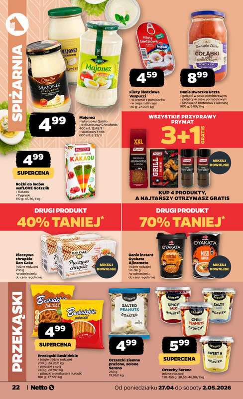 Netto - gazetka promocyjna Gazetka Spożywcza od poniedziałku 27.04 do soboty 02.05 - strona 22