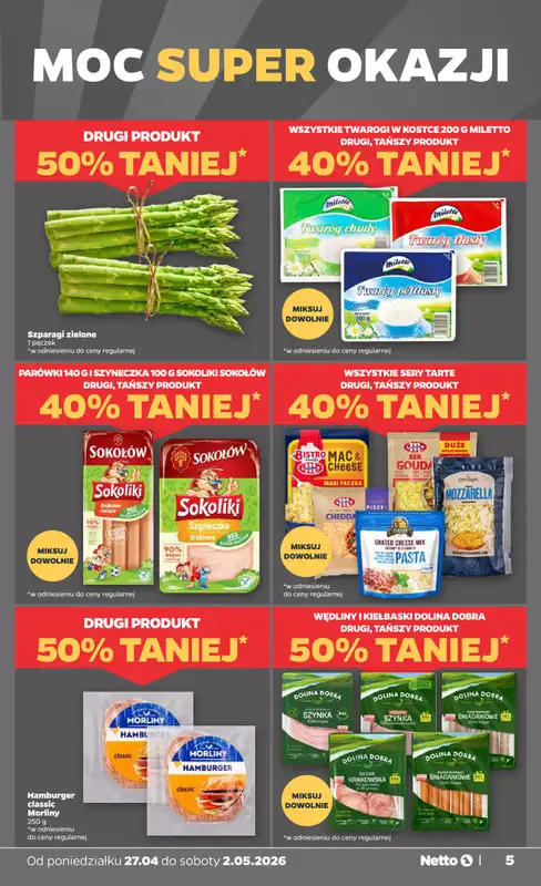 Netto - gazetka promocyjna Gazetka Spożywcza od poniedziałku 27.04 do soboty 02.05 - strona 5