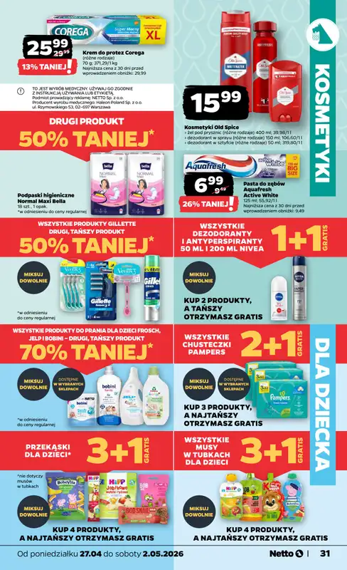 Netto - gazetka promocyjna Gazetka Spożywcza od poniedziałku 27.04 do soboty 02.05 - strona 31