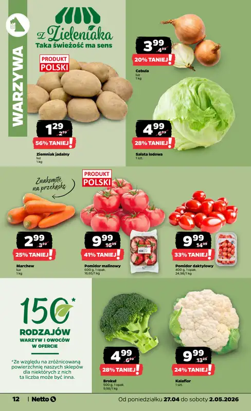 Netto - gazetka promocyjna Gazetka Spożywcza od poniedziałku 27.04 do soboty 02.05 - strona 12