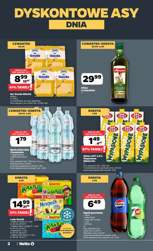 Netto - gazetka promocyjna Gazetka Spożywcza  do soboty 02.05 - strona 2