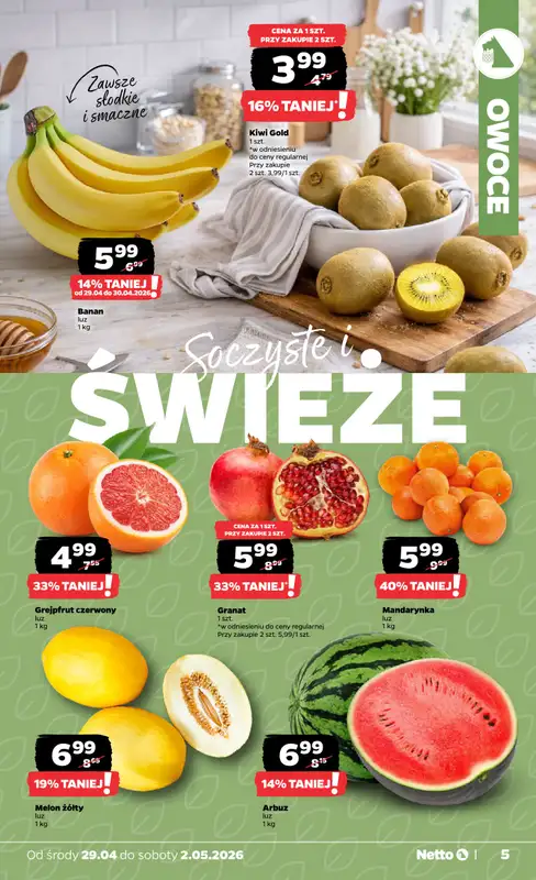 Netto - gazetka promocyjna Gazetka Spożywcza  do soboty 02.05 - strona 5