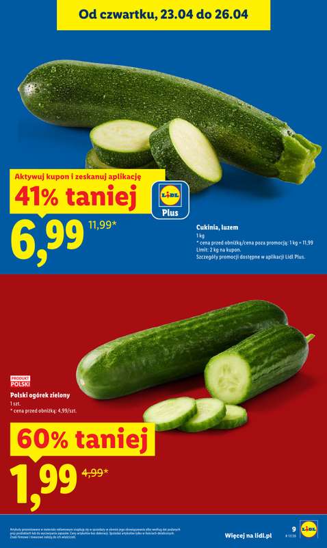Lidl - gazetka promocyjna Oferta od czwartku od czwartku 23.04 do niedzieli 26.04 - strona 9