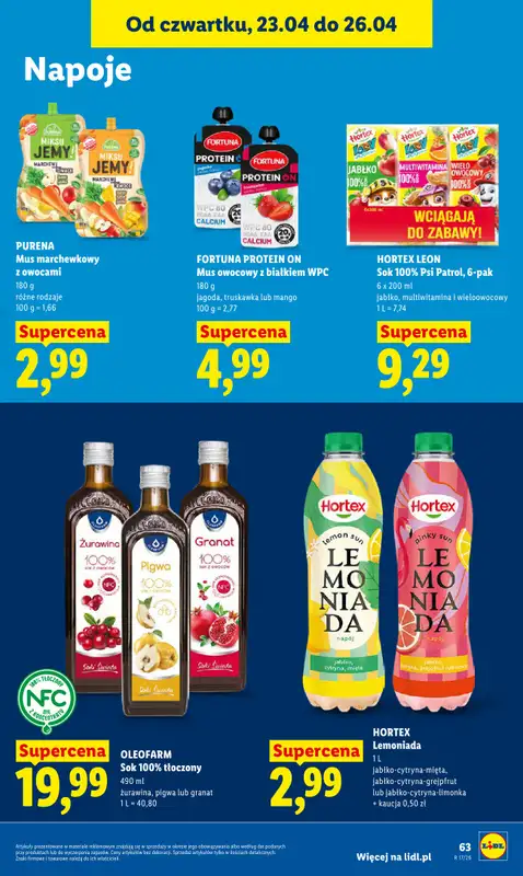 Lidl - gazetka promocyjna Oferta od czwartku od czwartku 23.04 do niedzieli 26.04 - strona 65