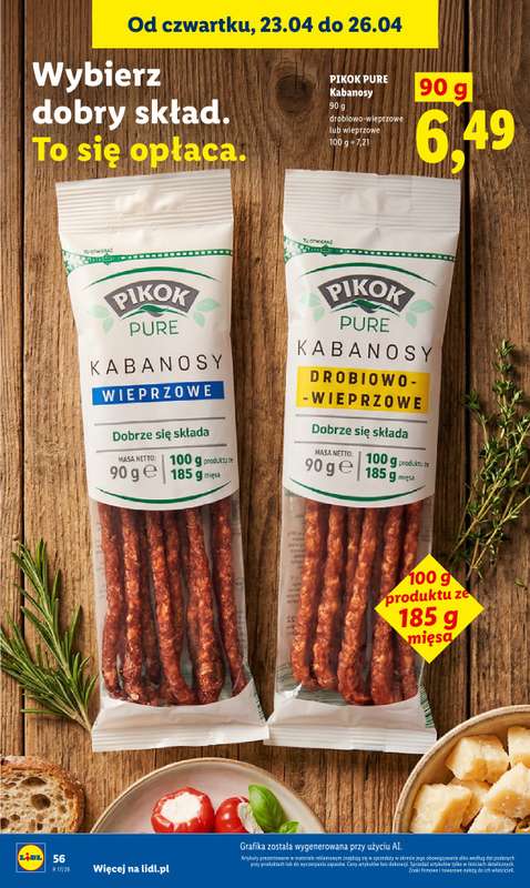 Lidl - gazetka promocyjna Oferta od czwartku od czwartku 23.04 do niedzieli 26.04 - strona 58