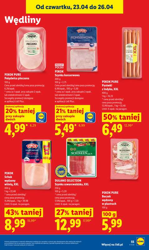 Lidl - gazetka promocyjna Oferta od czwartku od czwartku 23.04 do niedzieli 26.04 - strona 57