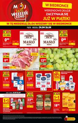 Biedronka - gazetka promocyjna Tani weekend od piątku 24.04 do niedzieli 26.04