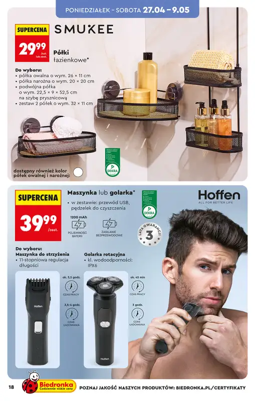 Biedronka - gazetka promocyjna Hity i inspiracje, od 25.04 od soboty 25.04 do środy 13.05 - strona 18