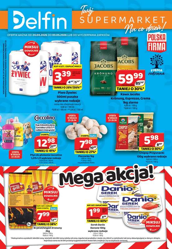 Delfin - gazetka promocyjna Gazetka od piątku 24.04 do niedzieli 03.05