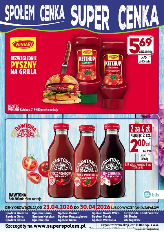 Społem - Blisko i Korzystnie - gazetka promocyjna Społem Cenka Super Cenka od piątku 24.04 do czwartku 30.04 - strona 2