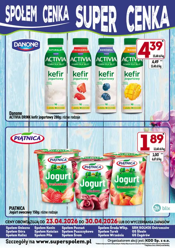 Społem - Blisko i Korzystnie - gazetka promocyjna Społem Cenka Super Cenka od piątku 24.04 do czwartku 30.04 - strona 3