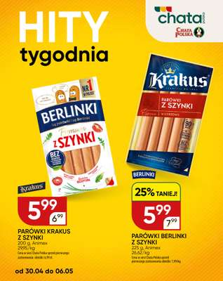 Chata Polska - gazetka promocyjna Hity tygodnia 30.04-06.05  do środy 06.05