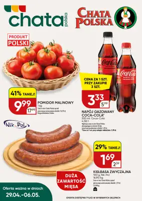 Chata Polska - gazetka promocyjna Oferta tygodniowa 29.04-06.05  do środy 06.05