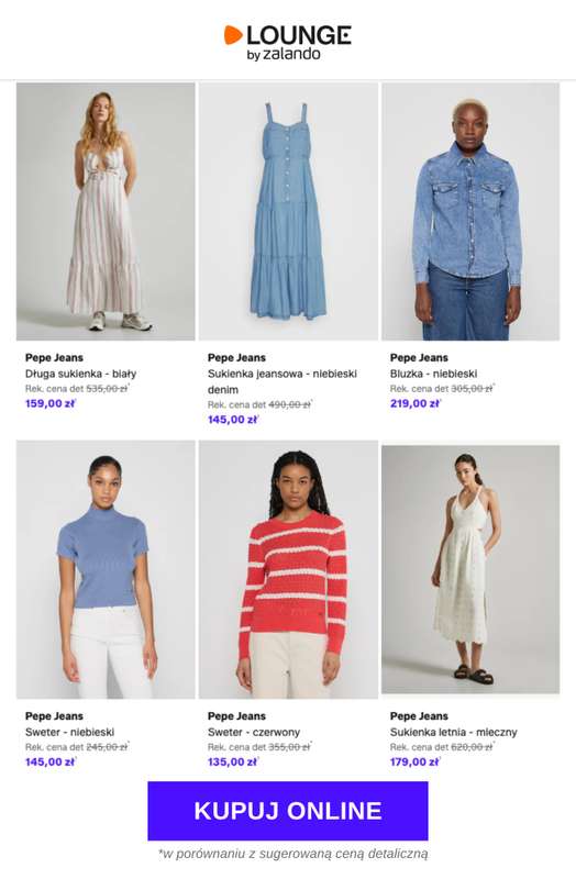 Lounge by Zalando - gazetka promocyjna Do -78% Pepe Jeans - Kobiety od piątku 24.04 do poniedziałku 27.04 - strona 10