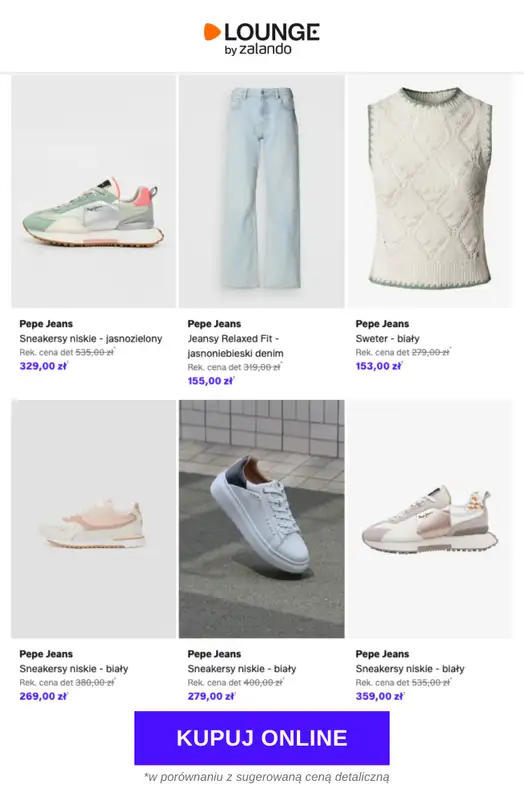 Lounge by Zalando - gazetka promocyjna Do -78% Pepe Jeans - Kobiety od piątku 24.04 do poniedziałku 27.04 - strona 4