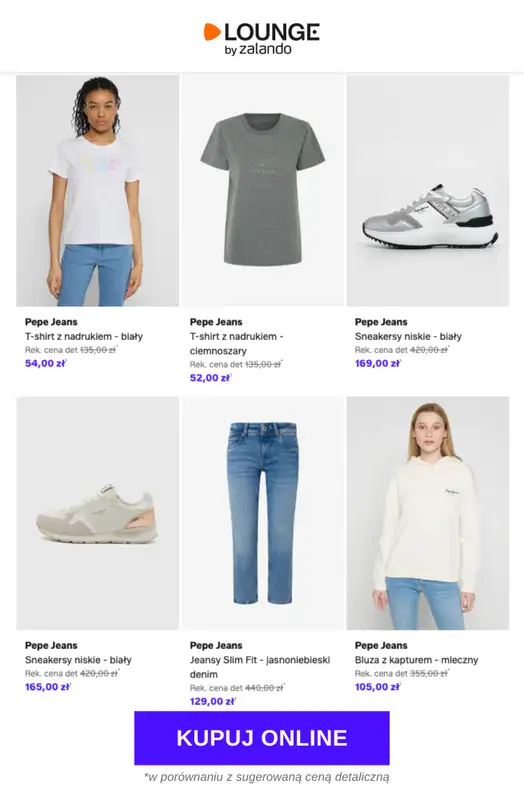 Lounge by Zalando - gazetka promocyjna Do -78% Pepe Jeans - Kobiety od piątku 24.04 do poniedziałku 27.04 - strona 9