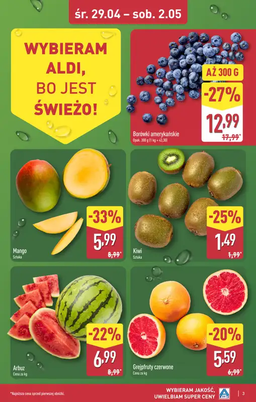 Aldi - gazetka promocyjna Ozorków, M-Park: WIELKIE OTWARCIE już w ŚRODĘ: 29.04! od środy 29.04 do soboty 02.05 - strona 3