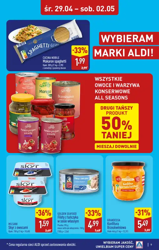 Aldi - gazetka promocyjna Ozorków, M-Park: WIELKIE OTWARCIE już w ŚRODĘ: 29.04! od środy 29.04 do soboty 02.05 - strona 9