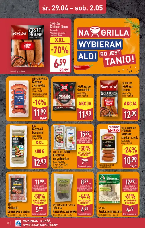 Aldi - gazetka promocyjna Ozorków, M-Park: WIELKIE OTWARCIE już w ŚRODĘ: 29.04! od środy 29.04 do soboty 02.05 - strona 16