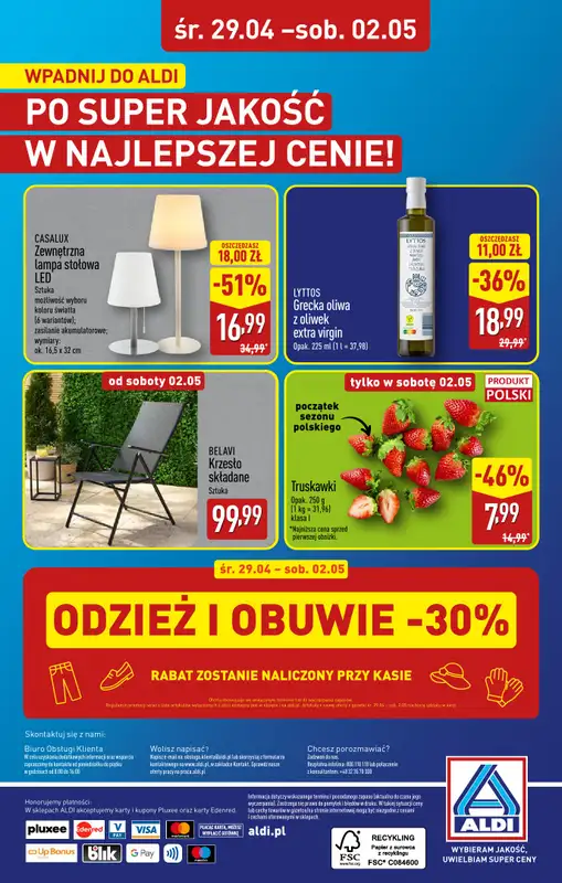 Aldi - gazetka promocyjna Ozorków, M-Park: WIELKIE OTWARCIE już w ŚRODĘ: 29.04! od środy 29.04 do soboty 02.05 - strona 32