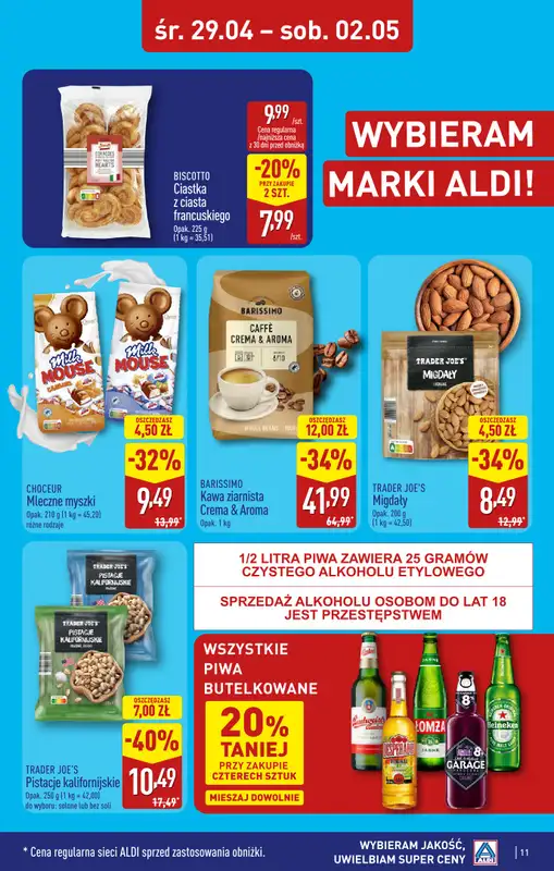 Aldi - gazetka promocyjna Ozorków, M-Park: WIELKIE OTWARCIE już w ŚRODĘ: 29.04! od środy 29.04 do soboty 02.05 - strona 11