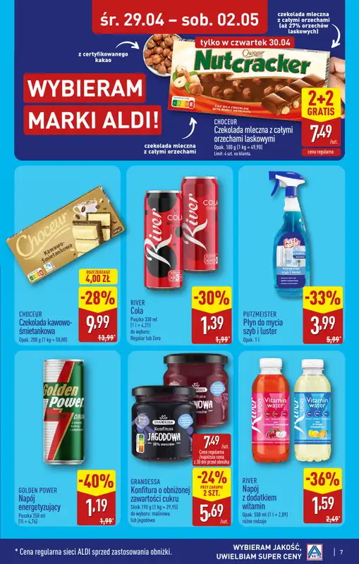 Aldi - gazetka promocyjna Kraków, ul.Komandosów 8: WIELKIE OTWARCIE już w ŚRODĘ: 29.04! od środy 29.04 do soboty 02.05 - strona 7