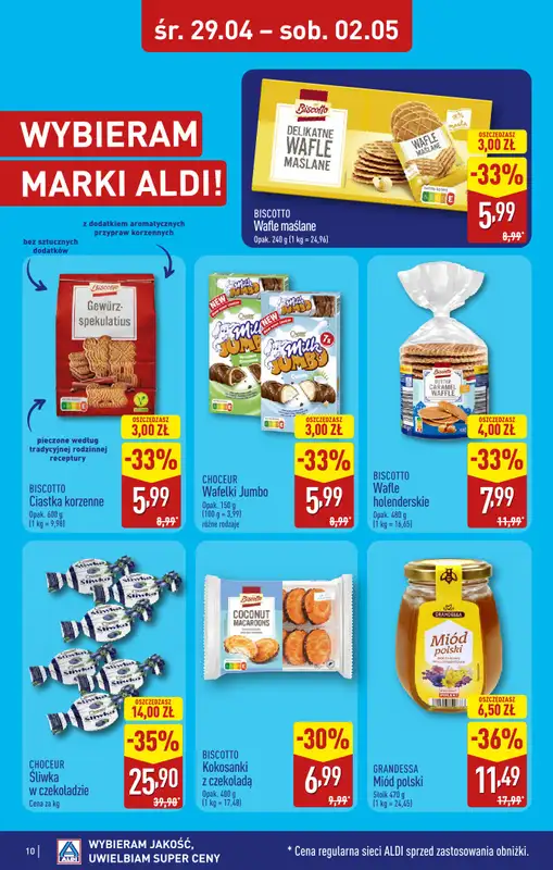 Aldi - gazetka promocyjna Kraków, ul.Komandosów 8: WIELKIE OTWARCIE już w ŚRODĘ: 29.04! od środy 29.04 do soboty 02.05 - strona 10