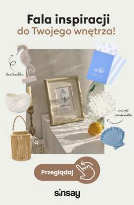 Sinsay - gazetka promocyjna Coastal Breeze - fala inspiracji do Twojego wnętrza od niedzieli 26.04 do soboty 02.05