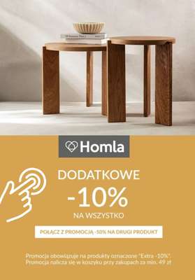Homla - gazetka promocyjna Dodatkowe -10% na wszystko od piątku 24.04 do niedzieli 26.04