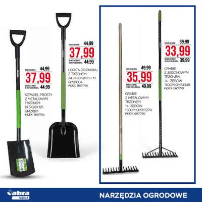 Szpadel prosty z metalowym trzonem