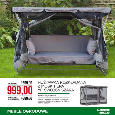 Huśtawka rozkładana z moskitierą YF-SW026N szara