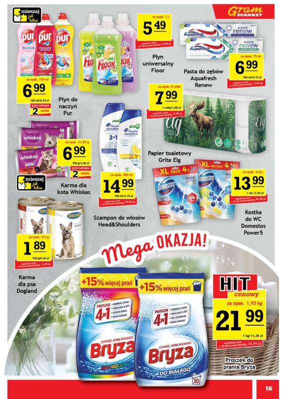 Gram Market - gazetka promocyjna Gazetka od środy 29.04 do wtorku 05.05 - strona 16