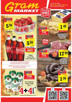 Gram Market - gazetka promocyjna Gazetka od środy 29.04 do wtorku 05.05