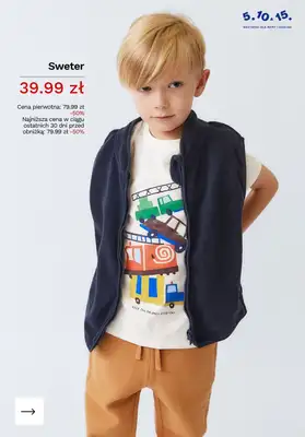 5.10.15 - gazetka promocyjna PROMOCJE na dziecięce swetry od piątku 24.04  - strona 9