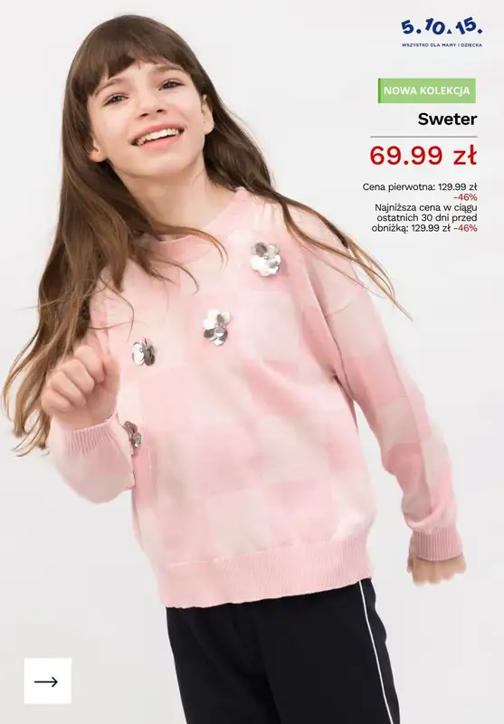 5.10.15 - gazetka promocyjna PROMOCJE na dziecięce swetry od piątku 24.04  - strona 4