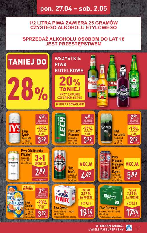 Aldi - gazetka promocyjna Wielkie grillowanie w super cenach Aldi! od poniedziałku 27.04 do soboty 02.05 - strona 7
