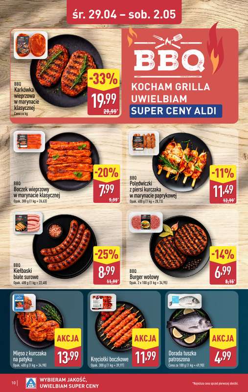 Aldi - gazetka promocyjna Wielkie grillowanie w super cenach Aldi! od poniedziałku 27.04 do soboty 02.05 - strona 10