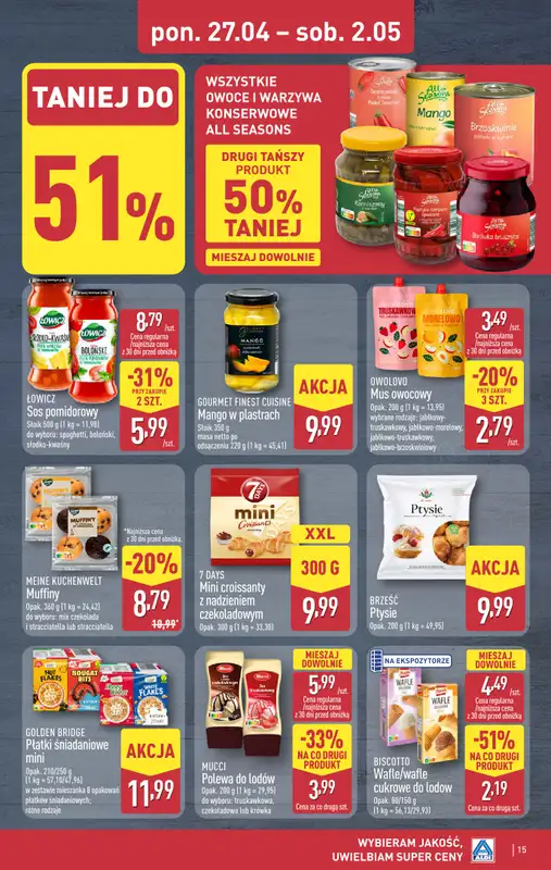 Aldi - gazetka promocyjna Pełny katalog! od poniedziałku 27.04 do soboty 02.05 - strona 15