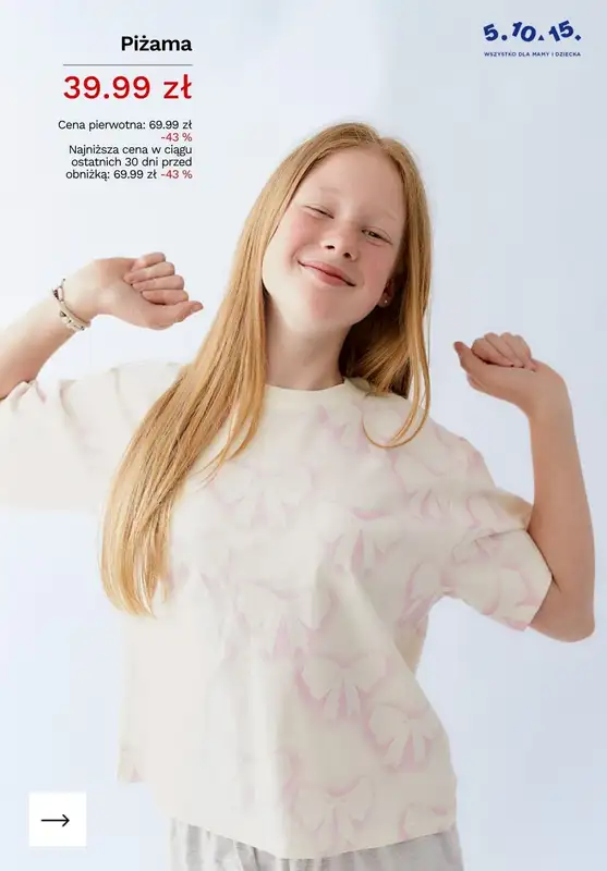 5.10.15 - gazetka promocyjna PROMOCJE na PIŻAMY dziecięce od soboty 25.04  - strona 9