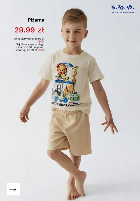 5.10.15 - gazetka promocyjna PROMOCJE na PIŻAMY dziecięce od soboty 25.04  - strona 4