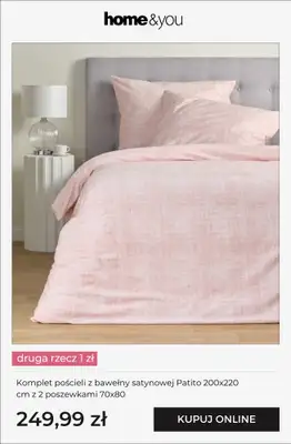 home&you - gazetka promocyjna Tekstylia domowe - druga rzecz 1 zł od piątku 24.04 do wtorku 28.04 - strona 5