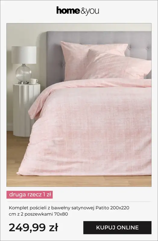 home&you - gazetka promocyjna Tekstylia domowe - druga rzecz 1 zł od piątku 24.04 do wtorku 28.04 - strona 5