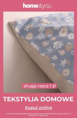 home&you - gazetka promocyjna Tekstylia domowe - druga rzecz 1 zł od piątku 24.04 do wtorku 28.04