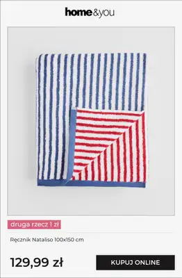 home&you - gazetka promocyjna Tekstylia domowe - druga rzecz 1 zł od piątku 24.04 do wtorku 28.04 - strona 2